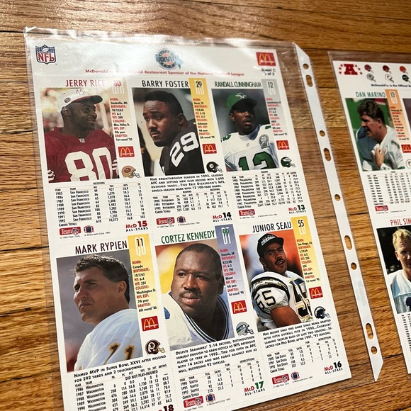 1993 GameDay Collector Cards / Mcdonalds Limited Edition / NFL / Uncut - Picture 6 of 6